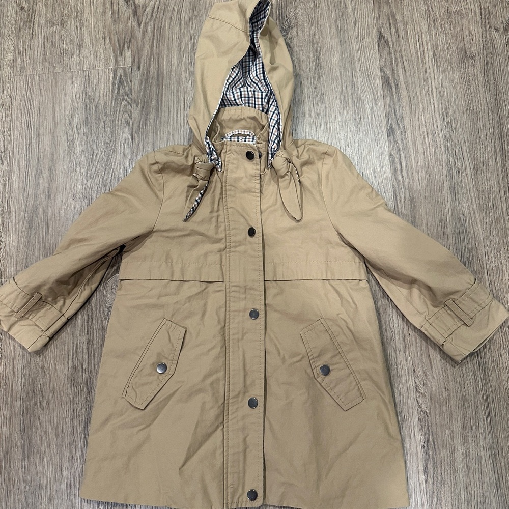ZARA Kids Trench Coat Jacket with Hood